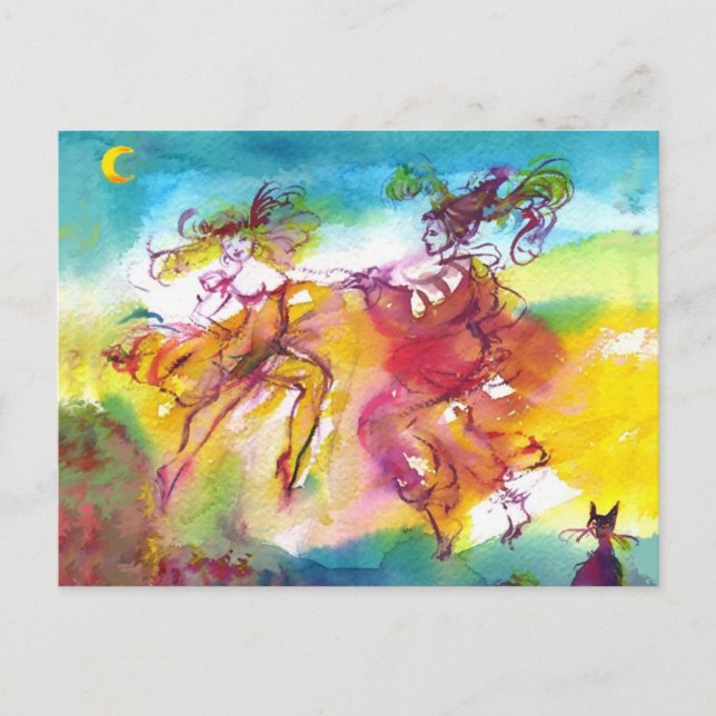 CARNIVAL NIGHT / Venezianische Masquerade, Tanzmus Postkarte (Vorderseite)