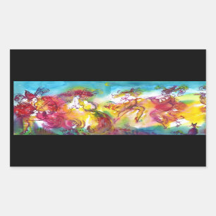 CARNIVAL NIGHT / Venezianische Masquerade, Tanzmus Rechteckiger Aufkleber