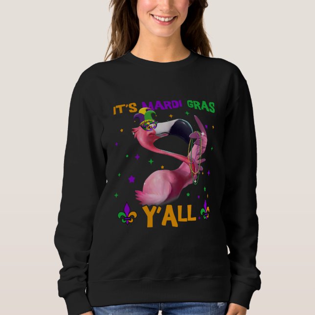 Carnival Party Flamingo Mardi Gras Sweatshirt (Vorderseite)