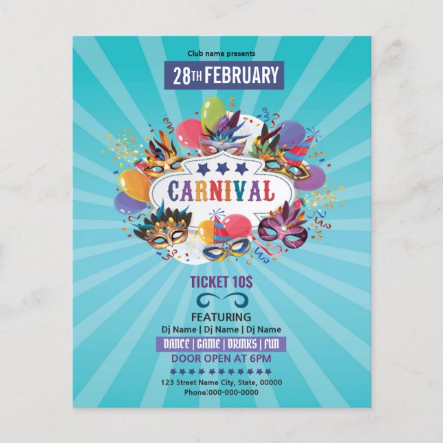 Carnival Party Flyer (Vorne)