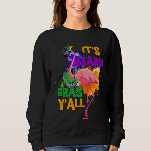 Carnival Party  Idea Flamingo Mardi Gras  1 Sweatshirt (Vorderseite)