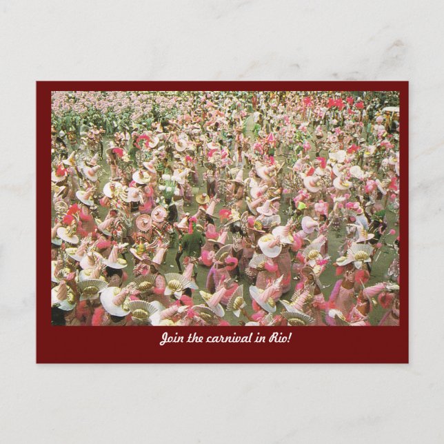 Carnival Rio de Janeiro, Brasilien Postkarte (Vorderseite)
