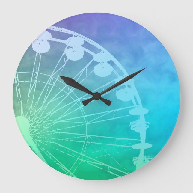 Carnival Summer Design Große Wanduhr (Vorderseite)