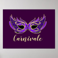 Carnivale Slogan Royal lila Maskerin