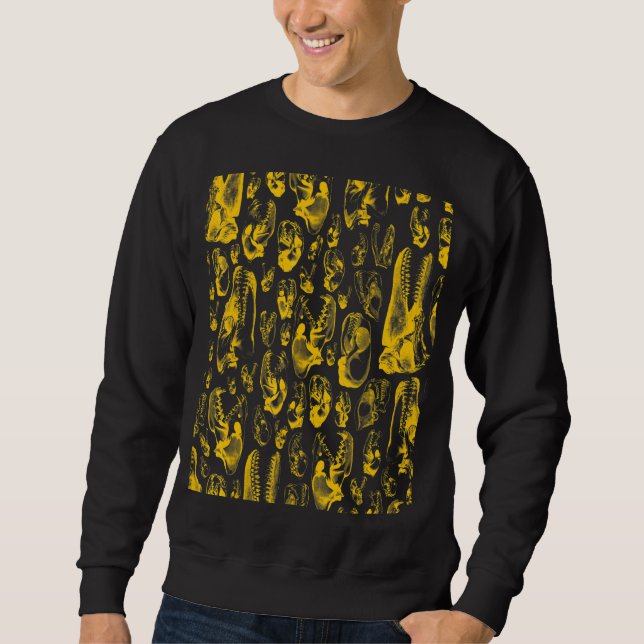Carnivore Abstrakt Wildtier Vintage Schädeldecke Sweatshirt (Vorderseite)