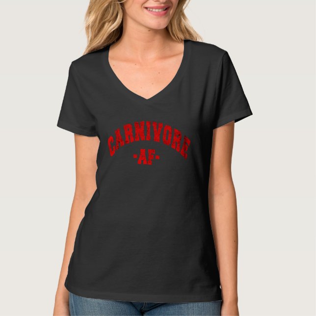 CARNIVORE DIET SAYING FUN DECORATIONS LADIES WOMEN T-Shirt (Vorderseite)