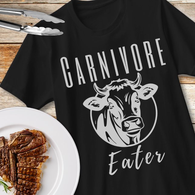 Carnivore Eater Kuh Kopf Fleisch liebt Unisex T-Shirt (Carnivore Eater Tee - for cow lovers and meat enthusiasts. #carnivorelifestyle)
