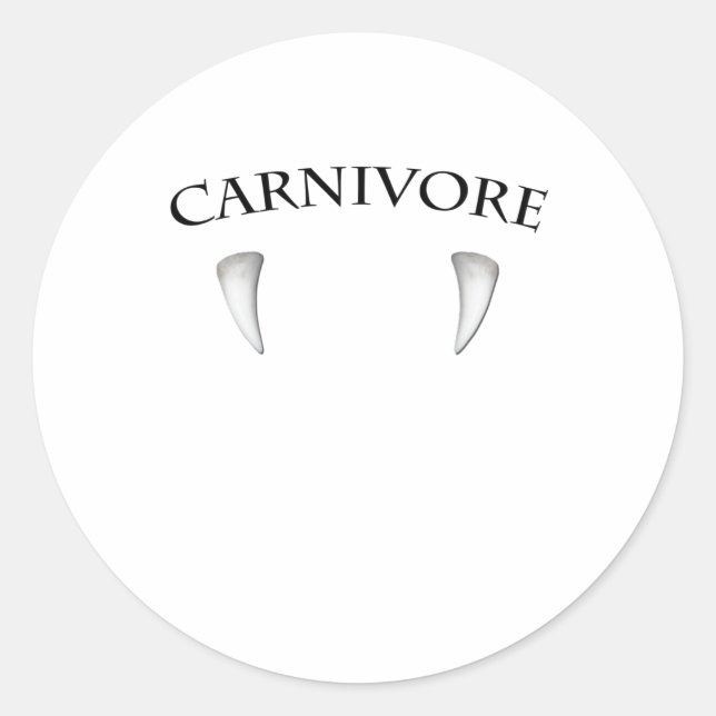 Carnivore Fang Runder Aufkleber (Vorderseite)