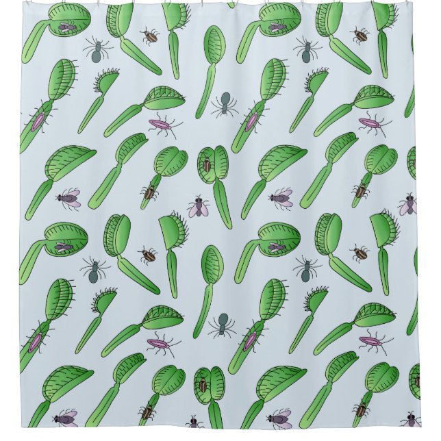 Carnivoren blau duschvorhang (Vorderseite)