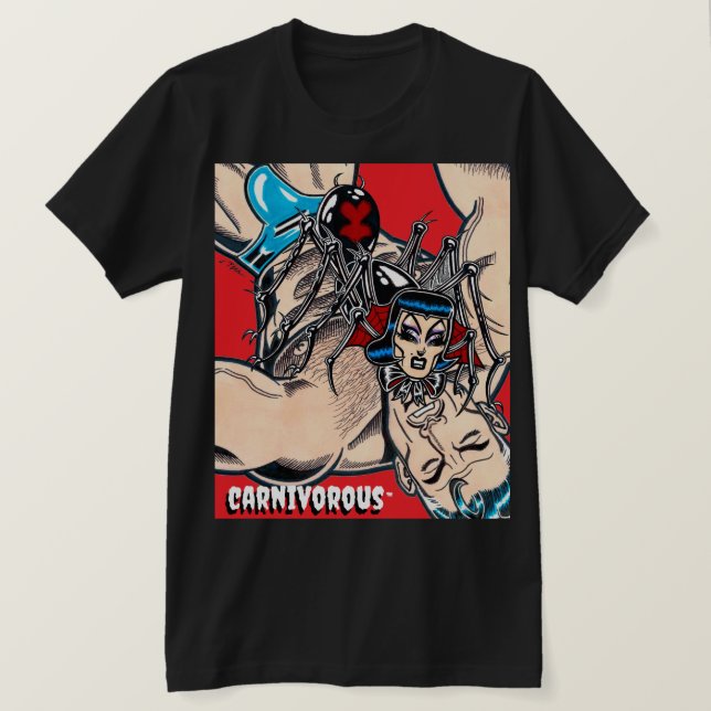 Carnivorous™/Black Widow T-Shirt (Design vorne)