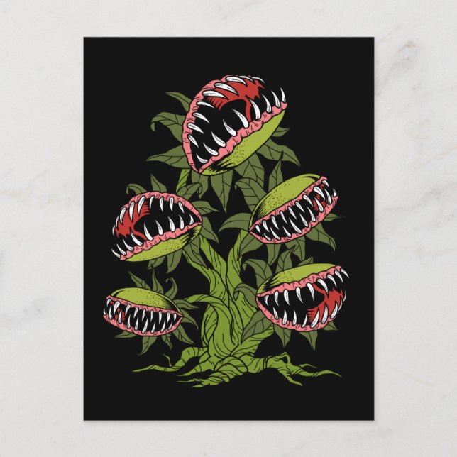 Carnivorous Plant Gifts Monster Venus Fly Trap Postkarte (Vorderseite)