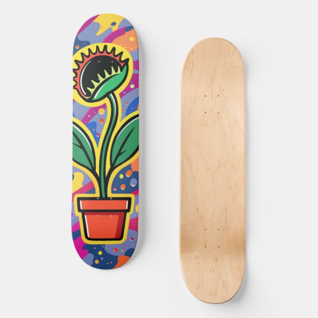  Carnivorous Plant Skateboard – Urban Art Design (Vorderseite)