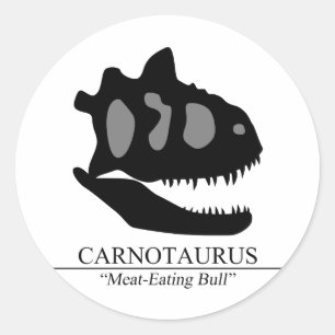 Carnotaurus-Schädel Runder Aufkleber