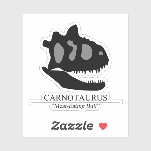 Carnotaurus Skull Aufkleber (Blatt)