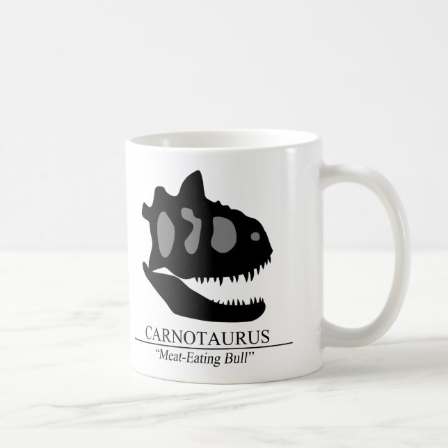 Carnotaurus Skull Kaffeetasse (Rechts)
