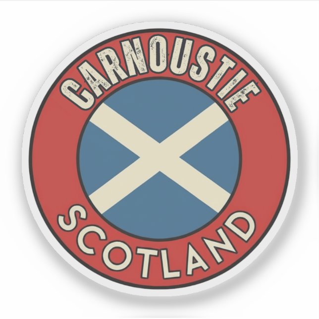 Carnoustie, Schottland Aufkleber (Vorderseite)