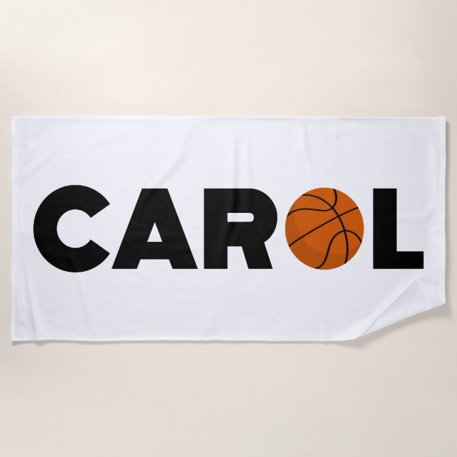 Carol Basketball Strandtuch (Vorderseite)