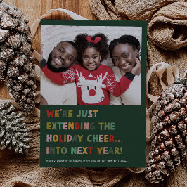 CAROL Green Niedlich Ende Neujahr Funny Christmas Feiertagskarte