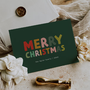 CAROL Green Niedlich Family Fun Frohe Weihnachten