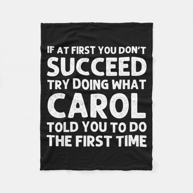 Carol Name D Birthday Funny Christmas J  Fleecedecke (Vorderseite)