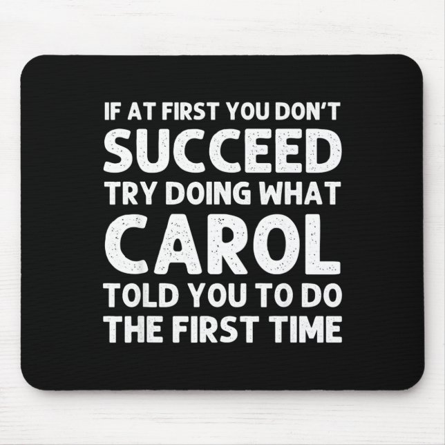 Carol Name D Birthday Funny Christmas J  Mousepad (Vorne)