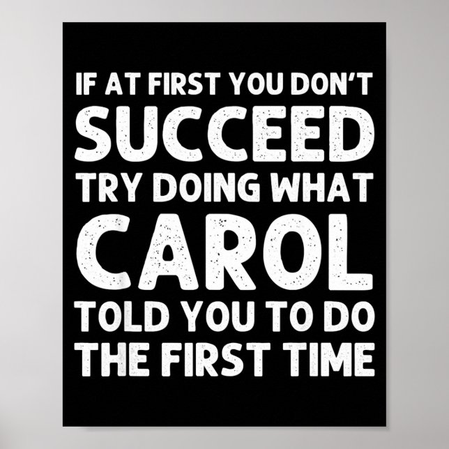 Carol Name D Birthday Funny Christmas J  Poster (Vorne)