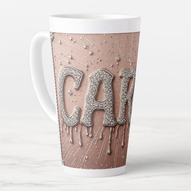 Carol Name in triefendem Gold Milchtasse (Linke Ecke)
