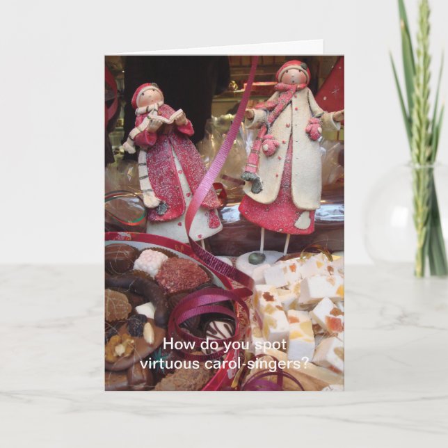 Carol-Sänger Feiertagskarte (Vorderseite)