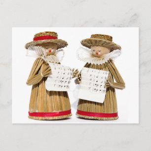 Carol Singers Decoration Postkarte