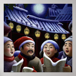 Carol Singers - Leinwand Art Print Poster