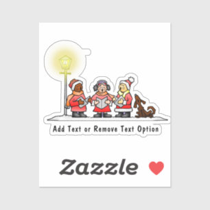 Carolers Christmas Aufkleber