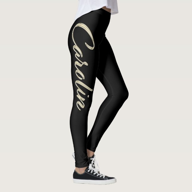 Carolin white gold Handwriting Hose Leggings (Rechts)