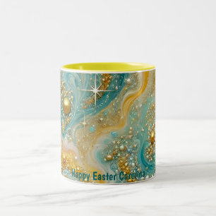 CAROLINA ~ Abstraktes EASTER-Muster ~ Zweifarbige Tasse