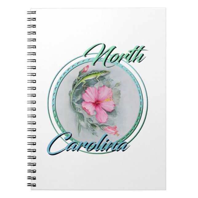 Carolina Anole & Hibiskus Notizblock (Vorderseite)