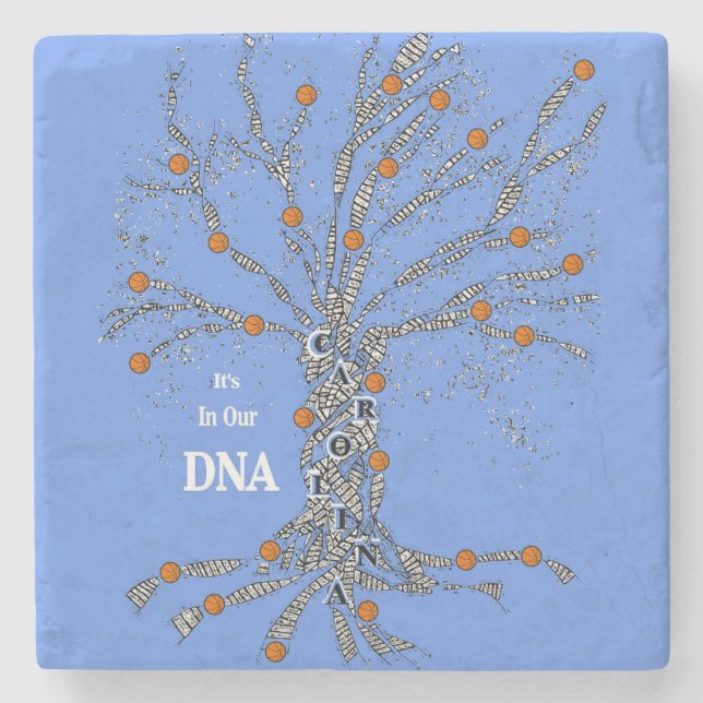 Carolina Basketball in unserer DNA Steinuntersetzer (Vorderseite)