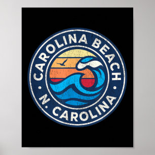 Carolina Beach North Carolina Nc Vintage Nautisch Poster