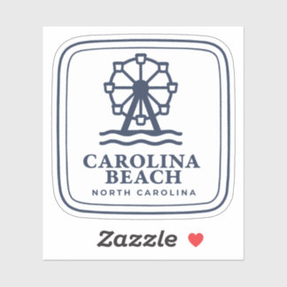 Carolina Beach North Carolina Riesenrad und Meer Aufkleber