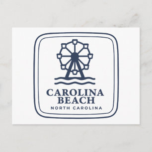 Carolina Beach North Carolina Riesenrad und Meer Einladungspostkarte