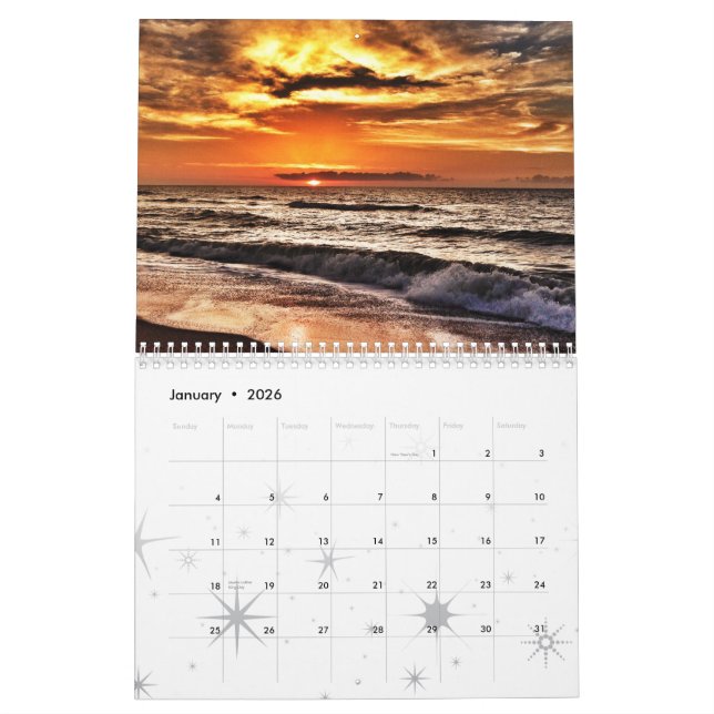 Carolina Beach Sunrise Calendar Kalender (Jan 2026)