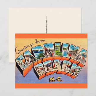 Carolina Beach Vintage Postkarte