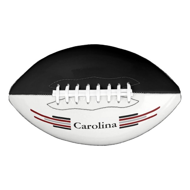 Carolina Black & Burgundy 2 Panel Design Football (Vorderseite)