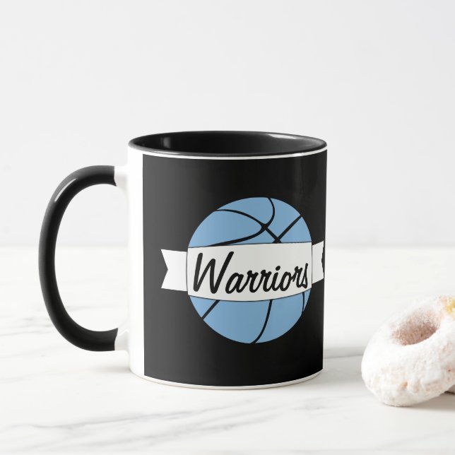 Carolina Blue Basketball Custom Team Name Coach Tasse (Mit Donut)