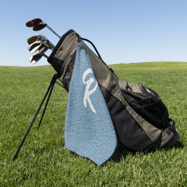 Carolina Blue Fiberglass Golfhandtuch (Gras)