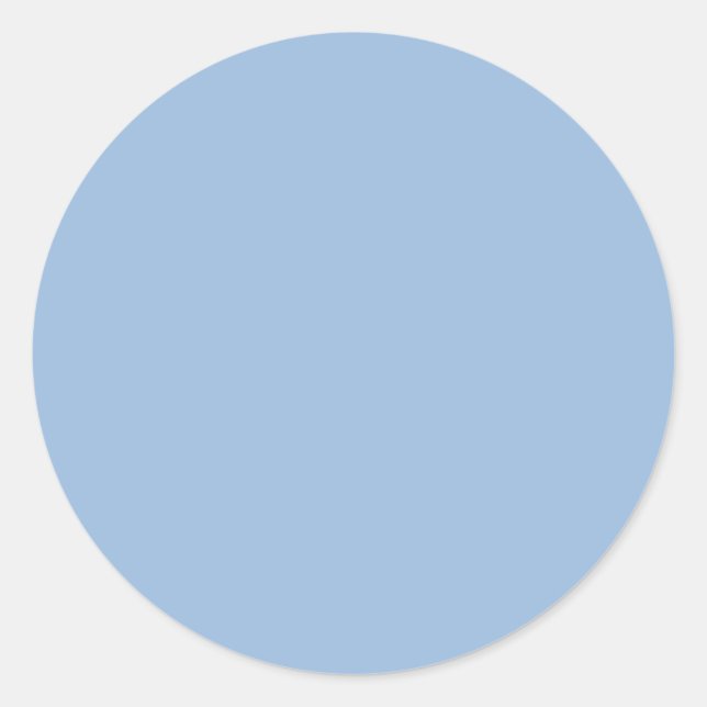 Carolina Blue Solid Color Runder Aufkleber (Vorderseite)
