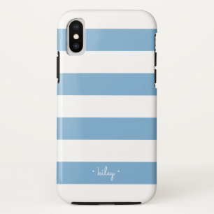 Carolina Blue Stripe Personalisiert Case-Mate iPhone Hülle