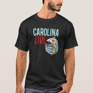 Carolina Girl Surfer Fischen T-Shirt