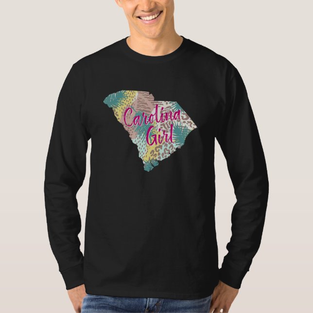 Carolina Girl Tropical Floral South Carolina T-Shirt (Vorderseite)