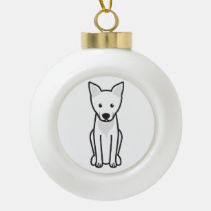 Carolina-HundeCartoon Keramik Kugel-Ornament