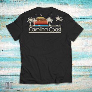 Carolina-Küste Retro-Sonnenuntergang Vintage 70er  T-Shirt