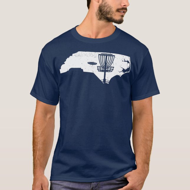 Carolina North Disk Golf Frisbees Diskette Golfing T-Shirt (Vorderseite)